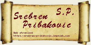 Srebren Pribaković vizit kartica